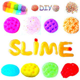 RTS Slime kit for Kids - 45 Pack for Making Cristal DIY Slime - 20 Colors Slime, 7 Bags Pastel Color Foam Ball and Slime Accessories in a Plastic Container.
