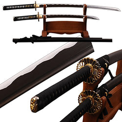 Shijian Full Tang Hand Forged Practical genuine samegawa Japanese Samurai Katana Sword Sharp Can