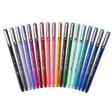 Marvy Uchida Le Pen Flex Multicolor Set - 18 Basic and Pastel Colors | Smear-Resistant and Quick-Drying Brush Pen for Hand Lettering, Journals, And Planners