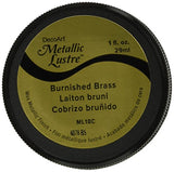 DecoArt ML18C-28 Metallic Lustre Wax Finish 1Oz-Burnished Brass