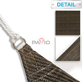 Patio Paradise 12' x 16' Brown Sun Shade Sail Rectangle Canopy - Permeable UV Block Fabric Durable Outdoor - Customized Available