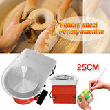 ZXMT Pottery Wheel Machine, 25CM/9.8'' Table Top Pottery Wheel Ceramics Clay Tool for Adults Kids (Orange)