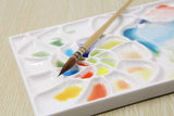 Whiidoom Porcelain Paint Palette Artist Watercolor Painting Tray for Student Painter
