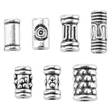 BEADNOVA Antique Tibetan Silver Tube Beads Column Spacers Charms for Jewelry Making Findings