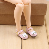 Fortune days toys for 1/6 doll shoes, Kitty cat and butterfly style handmade shoes four different color, suitable blythe icy licca Azone body and more! (withe cat)