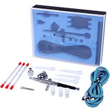 TIMBERTECH Airbrush Kits, Professional Dual Action Airbrush ABPST01 with 1/4’’-1/8’’ Adapter, 6ft Airbrush Hose, 0.2, 0.3, 0.5mm Nozzles and Needles for Painting, Cake Decorating, Tattoo, Models Art
