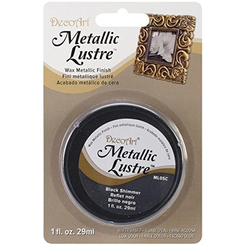 DecoArt Metallic Lustre Wax, 1-Ounce, Black Shimmer