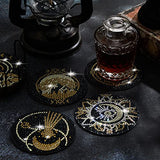 8 Pcs Diamond Painting Coasters DIY Tarot Coasters with Holder 4 Inch Coasters for Drinks with Cork Base Diamond Art Supplies Tarot Painting Kit for Beginners Adults Kids Craft Table (Tarot Style)