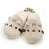 GUND Pusheen Cat Plush Stuffed Animal Slippers, Tan, 12" & Pusheen Cat Plush Stuffed Animal Sleep Mask, Gray, 8"