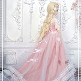 HMANE BJD Doll Clothes 1/3, Pink Dress Trailing Skirt for 1/3 BJD Dolls (No Doll)
