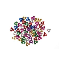 Bulk Buy: Darice DIY Crafts Acrylic Beads Metallic Plated Tri-Beads Assorted Colors (6-Pack)