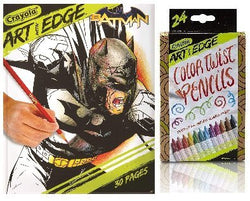 Crayola Art with Edge Coloring Book, Batman, 30 Premium Coloring Pages & Art with Edge Color
