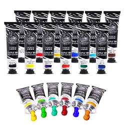 Castle Art Supplies 12 Large Acrylic 75ml Paint Tubes Set for Adults  Beginner