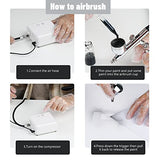 Lightwish Airbrush Kit with Compressor, Dual-Action Gravity Feed Airbrush Gun for Art, Craft, Makeup, Cake Decoration, Tattoos, Fine to Wide Spray T-Shirts, Auto Art, Fine Art, Easy to Use and Clean