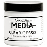 Ranger MDM46424 Dina Wakley Media Gesso 4oz Jar-Clear