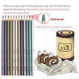 H & B 72-Piece Colored Pencils Set, Drawing Pencils and Sketching Kit, Complete Artist Kit, Includes Graphite Pencils, Metallic Color Pencils, Water-soluble Color Pencils Sketch Kit for Drawing