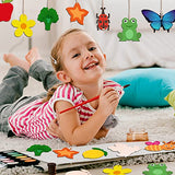 88 Pieces Unfinished Spring Wooden Cutouts Butterfly Wood Slices Flower Unfinished Wood Cutouts Blank Wooden Paint Crafts for Kids Painting, DIY Crafts Home Decoration Craft Project, 11 Styles