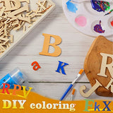 260 Pieces 1 Inches and 2 Inches Wooden Letters Unfinished Wood Alphabet Letter for Crafts, Natural Blank ABCs Cutouts Small Home Wall Decor for Learning Painting Letter Board DIY Supplies