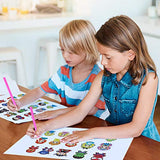 YEHUONU 19 pcs Diamond Painting Stickers Kits, Mosaic Sticker Art Kits Superhero Princess Patterns ,for Men Women Kids Boys Girls