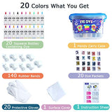 WINSONS Tie Dye Kit, 20 Colours Non Toxic Permanent Fabric Dye Art Set for Kids Women for Homemade Party Creative Group Activities DIY Gift