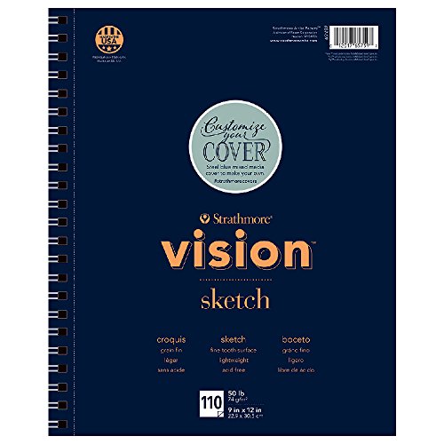 Strathmore Paper 657-59 Vision Sketch Pad Wire Bound, 9"x12"