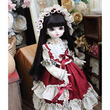 HMANE BJD Dolls Clothes for 1/6 BJD Dolls, Vintage Royal Court Style Dress for 1/6 BJD Dolls (No Doll)