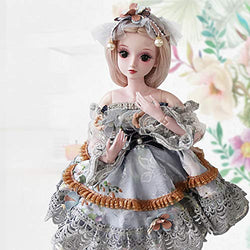 BJD Reborn Baby Dolls 23.6 Inch Cute Lifelike Dressup Wig Detachable Wedding Princess Doll Set Girl Birthday Xmas Gift HMYH