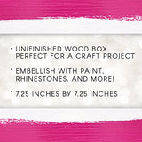 Darice Unfinished Wood Purse Craft Box – Light Unfinished Wood with Clasp – Make Your Own Gift Box,