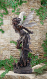 Napco Bronze Kissing Fairy Garden Statue, 34-Inch Tall