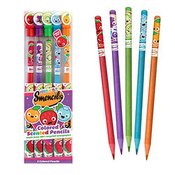 Scentco Colored Smencils - Scented Coloring Pencils, 5 Count