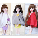 Homyl Enchanted White Cloak Purple Strapless Dress Set Outfit Clothing for 1/3 60cm Night Lolita BJD SD Doll