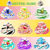 9 PCS Butter Slime Kits Strechy Non-Sticky and Glossy Slime,Scented Slime Mud,Butter Slime Stress Relief Toy for Girls and Boys Birthday Gifts