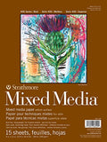 Strathmore 462-109 400 Series Mixed Media Pad, 9"x12" Glue Bound, 15 Sheets