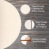 Wood Circles-Round Wood Discs for Crafts 14 Inch 4.2mm Thick Wood Rounds Pack of 3 Unfinished Wood Circles for Pyrography, Painting and Christmas Decorations by Chicwood