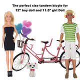 EuTengHao 30Pcs Doll Clothes and Accessories for 12 inch Boy and Girl Doll Includes 12 Set Wear Clothes Jeans and Wedding Dresses Tandem Bike Glasses Dog Bag and Colorful Balloons for 12 Inch Dolls
