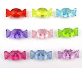 ALL in ONE Mixed Color Acrylic Rhinestone Crystal Candy Shape Beads