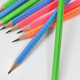 WEIBO Bear Claw Pencils (Pack Of 12) - Fat, Thick, Strong, Triangular Grip Pencils, Graphite, HB Lead With Eraser - Suitable For Kids, Art, Drawing, Drafting, Sketching & Shading (m)