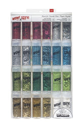 American Crafts Mixed Glitter 24 Pack Wow and Spark