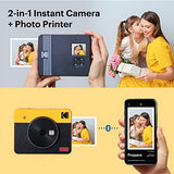 KODAK Mini Shot 3 Retro 4PASS 2-in-1 Instant Digital Camera and Photo Printer (3x3 inches) + 68 Sheets Cartridge Bundle, Yellow