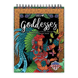 ColorIt Goddesses Adult Coloring Book Spiral Bound, USA Printed, Lay Flat Hardback Covers, Thick Smooth Paper, 50 Single-Sided Goddesses Coloring Pages