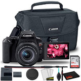 Canon EOS Rebel SL3 DSLR Camera with 18-55mm Lens (Black) + Canon EOS Bag + Sandisk Ultra 64GB Card + Cleaning Set and More (Renewed)