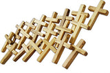 Novel Merk 20-Piece Wooden Cross Set Made in the Holy Land for Vacation Bible School Arts and