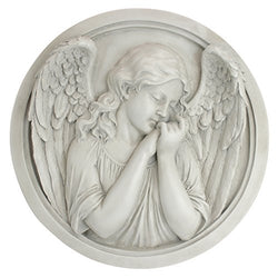 Design Toscano NG32473 Thoughts of an Angel Sculptural Wall Roundel,Antique Stone