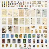 260Pcs Artistic Washi Scrapbook Stickers-Vintage Bullet Junk Journal Supplies,Vincent Van Gogh Inspired Set for Scrapbooking,DIY Crafts,Arts