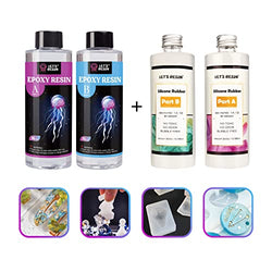 LET'S RESIN Silicone Mold Making Kit 21oz Bundle with Crystal Clear Epoxy Resin, Bubbles Free Resin for Resin Art