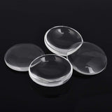 LANBEIDE 40 Pcs Silver Pendant Trays with 40 Pcs Transparent Glass Cabochons, Round Pendant Bezels 1 inch/25mm for Photo Pendant Resin Craft Jewelry Making, Total 80 Pcs