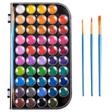 Upgraded 48 Colors Watercolor Paint, Washable Watercolor Paint Set with 3 Paint Brushes and Palette, Non-toxic Water Color Paints Sets for Kids, Adults, Beginners and Artists, Make Your Painting Talk