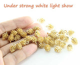 12PCS Gold Plated Brass Small Pine Cones Charms Pendant Accessories Bulk Lots for Jewelry Making