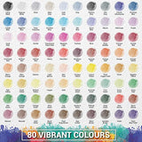 Zenacolor - Watercolor Paint Set - 80 Tubes of, Non-Toxic Paints - Bulk Watercolor Washable Paint for Kids and Adults - The Best Watercolors