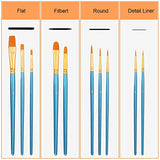 StarVast Painting Brushes, 10pcs Professional Acrylic Paint Brushes Set for Watercolor / Oil /
